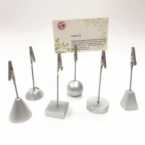 Vật tư văn phòng nhựa ốc bức tượng hình Memo Clip chủ kim loại cá sấu Clip ảnh thẻ tên Clip đứng - Product Image 6