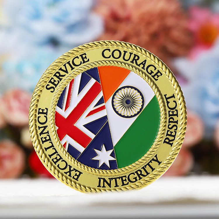 Pièces de défi personnalisées plaquées or