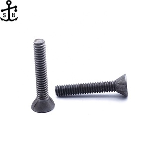 Fabrika özel ASME B18.9 SAE J429 pulluk cıvata yuvarlak düz kafa sınıf 2 5 8 karbon çelik siyah anahtar kilitleme pulluk cıvata ve somun - Product Image 3
