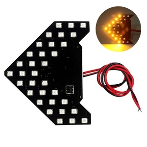 流动转向灯33 SMD LED箭头面板汽车侧镜转向信号指示器顺序5色闪光灯灯AC - Product Image 6
