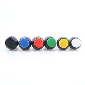 PBS-11A circolare autobloccante PBS-11B autoripristinante interruttore a pulsante interruttore foro 12MM rosso giallo verde blu bianco e nero - Product Image 2