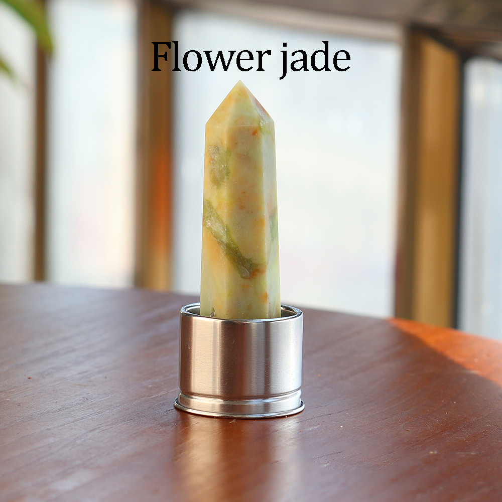 Jade de fleur avec la bouteille