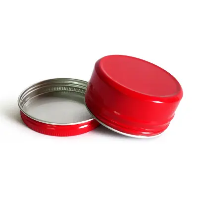 Kunden spezifische leere rote Blechdose 5ml -250ml Aluminium dosen behälter mit Schraub deckel runde Form Tee kiste Verpackung Aufbewahrung sglas