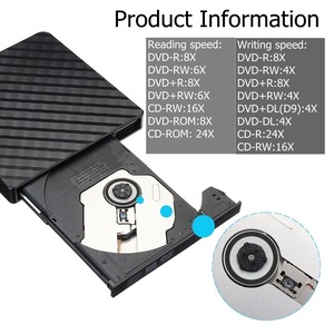 适用于笔记本电脑台式机IMacs高速数据的高速超薄外部USB 3.0光驱DVD RW光盘写入器刻录机播放器 - Product Image 4