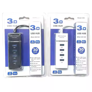 带发光二极管灯的多4端口USB 3.0集线器5gbps C型3.1 USB集线器2.0分路器扩展适配器，适用于电脑 - Product Image 3