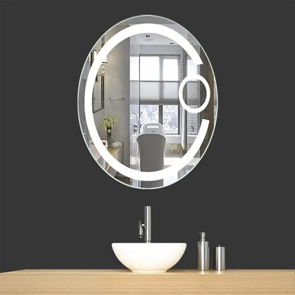 Accessori da bagno intelligenti LED specchio da bagno con lente d'ingrandimento