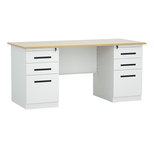 Stahl Computer tisch Metall Büro tisch Home Study Desk mit Schubladen schrank - Product Image 1