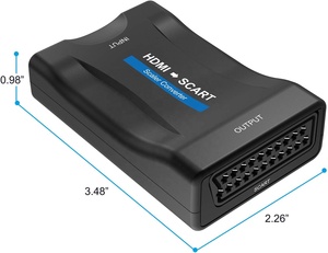 Adaptador convertidor HDMI a SCART, convierte la señal digital de video y audio HDMI 1080P a señal analógica SCART CVBS - Product Image 4