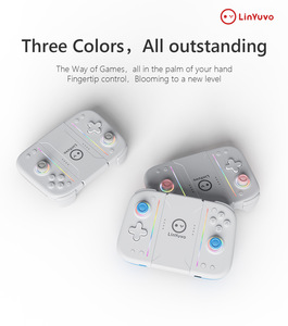 LinYuvo Switch Joy Cons pulsanti meccanici con coperchio posteriore in gomma luci colorate Macro funzione BT Controller di gioco - Product Image 4
