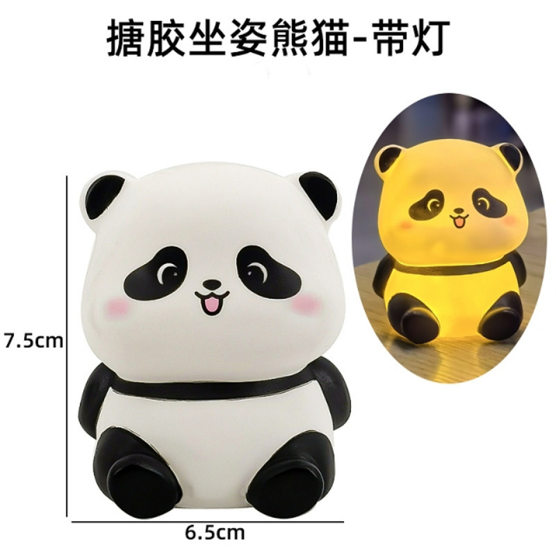 Un panda assis en vinyle (avec lumière)