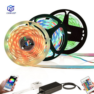 Akıllı kontrol esnek noel dekorasyon ledi ışık şeridi SMD2835 5050 rgb 12v TV arkaplan ışığı yatak odası renk değiştirme