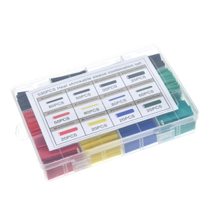 530pcs <strong>Heat</strong> Shrink Tubing Insulation Shrinkable Tube Assortment Electronic Polyolefin Ratio 2:1 Wrap Wire Cable Sleeve <strong>Kit</strong>