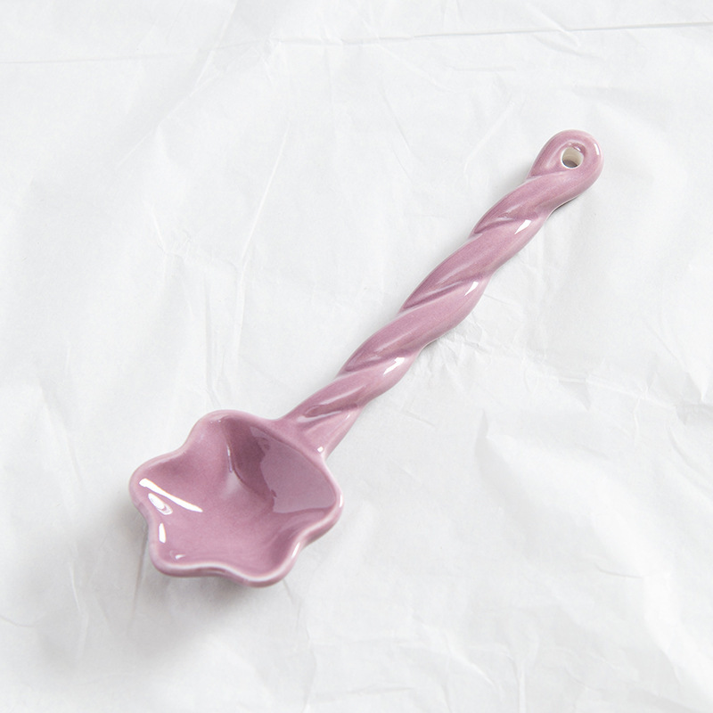 Cucchiaio intrecciato viola