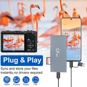 Yeni stil USB A tipi C yüksek hızlı 5Gbps iletim CFast CF XD MS SD TF kartları 6 in 1 çoklu bağlantı noktaları kart okuyucu - Product Image 4