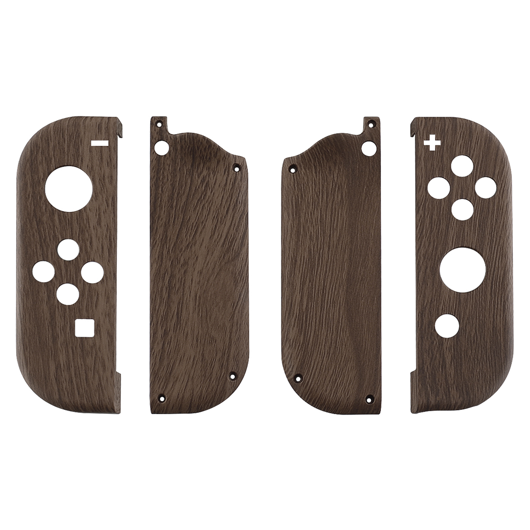 Wood Grain Pattern Replacement Joycon Shell