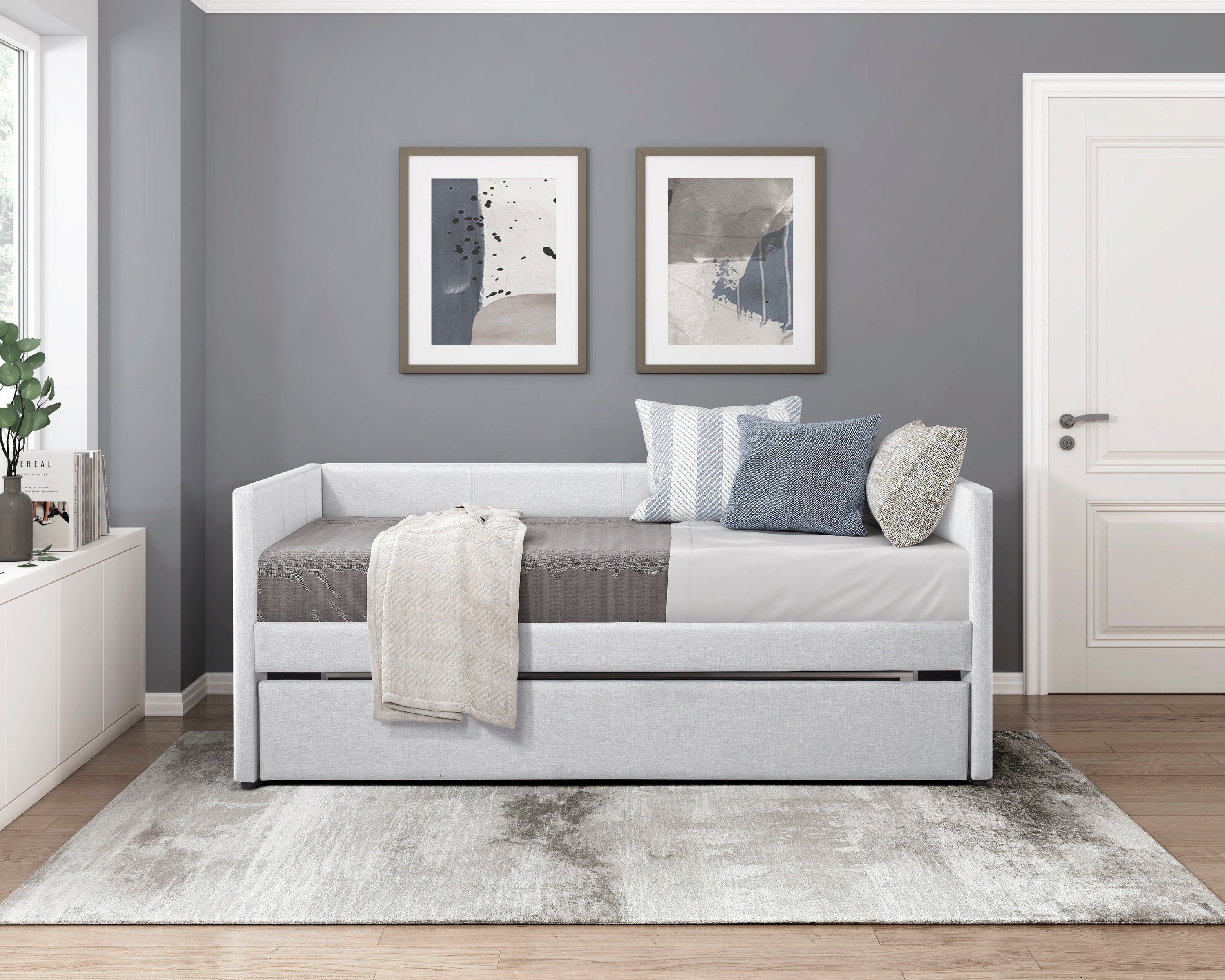 Gray + Engineered Wood + Wood + Modern + Transitional