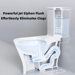 Uzun iki parçalı uzatılmış tuvalet, ADA ekstra uzun boylu tuvalet güçlü tek floş 1.28 GPF 12 inç kaba tuvalet uzatılmış - Product Image 5