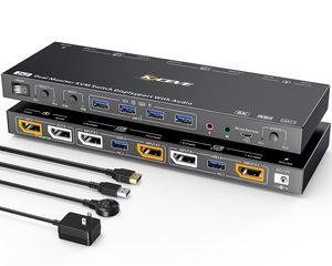 热卖8K DP USB KVM交换机，带USB3.0新品低价KVM鼠标和键盘支持充足库存 - Product Image 1
