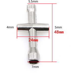 Küçük çapraz anahtarı Hex soket karbon çelik lastik temizleme aracı için 1:16 1:10 araç uyumlu M2 M3 M4 somun RC araba soketi - Product Image 6
