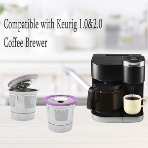 ステンレス鋼詰め替えコーヒーカプセルkカップコーヒーフィルターカプセルKeurig1.0/2.0用の再利用可能なコーヒーポッド - Product Image 3