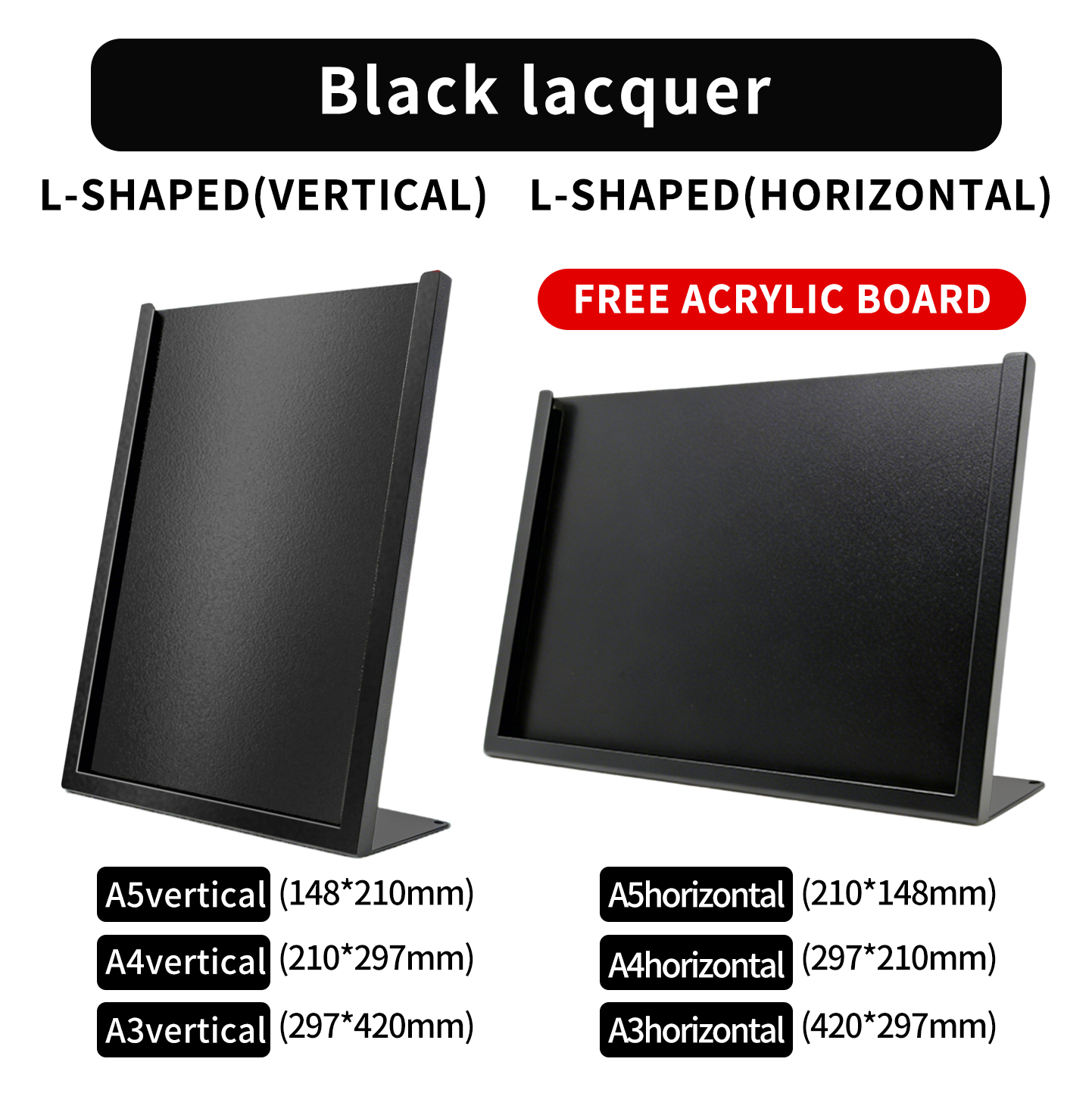 (L-SHAPED CLASSIC)Black lacquer