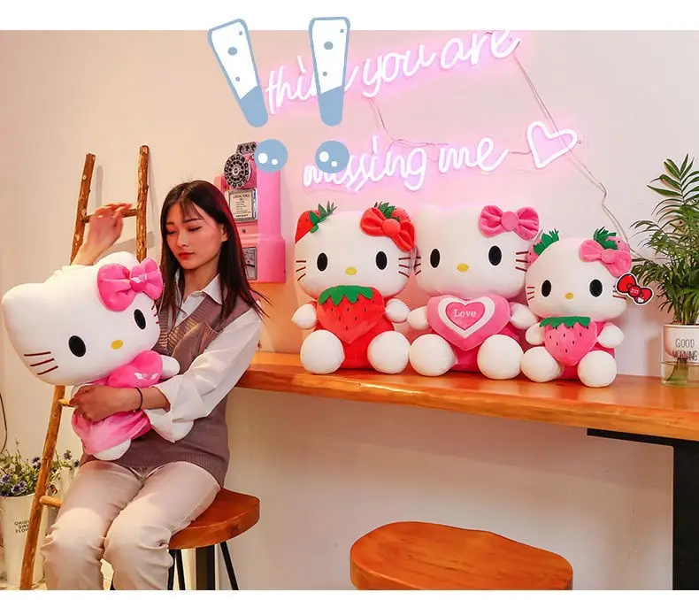 Offre Spéciale Sanrioo Bonjour Kawaii Kitty Peluche Jouets En Peluche Avec Un Design Mignon Pour Les Enfants