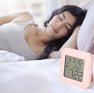 Latest Digital Wireless Indoor <strong>Thermometer</strong> <strong>with</strong> High Accuracy LCD Display Clock <strong>Function</strong> and Humidity Measurement - Product Image 2