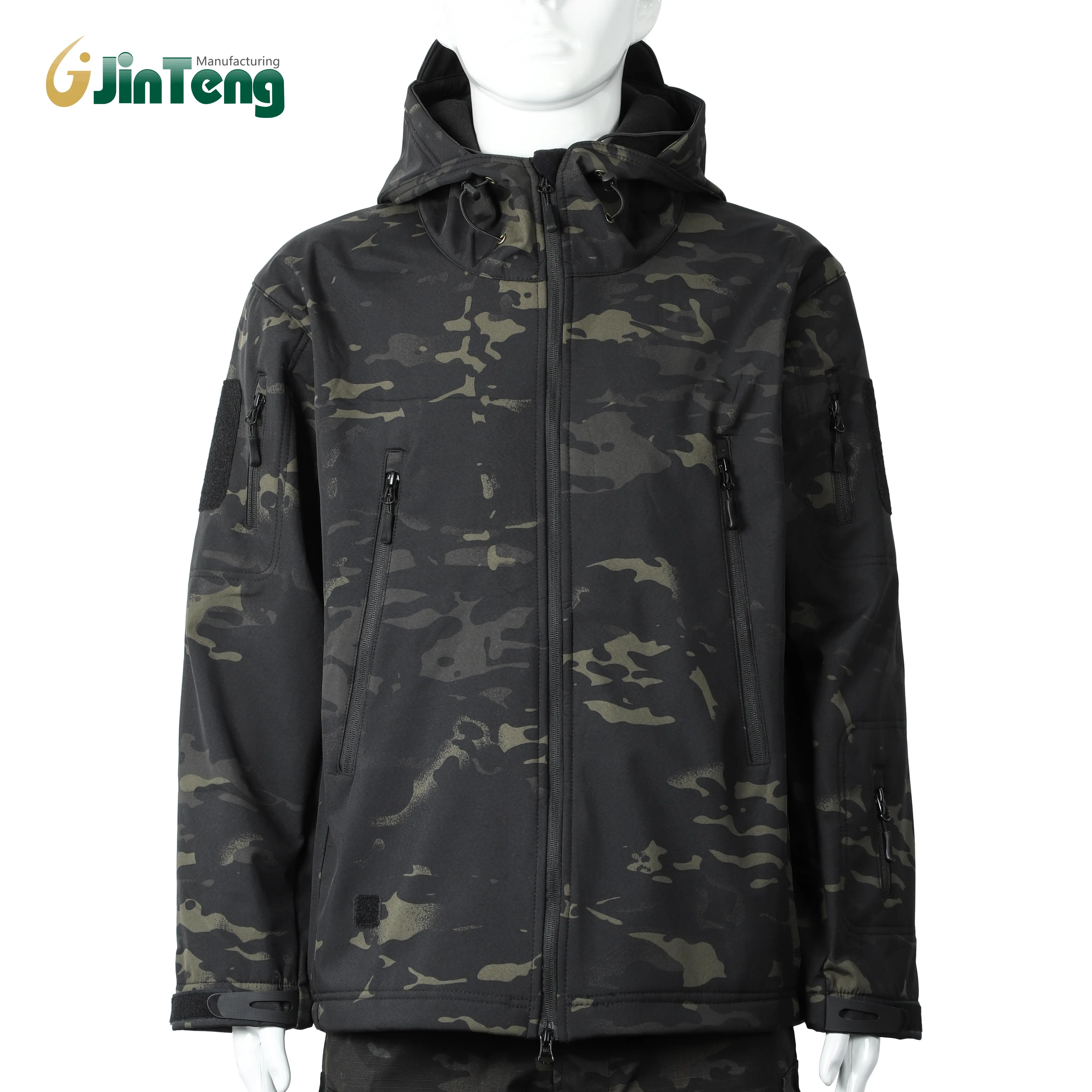 Jinteng Venta al por mayor al aire libre senderismo ropa combate camuflaje uniforme táctico chaqueta de invierno traje táctico chaqueta de caza