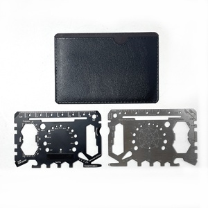 Dompet 50 dalam 1 multifungsi, alat multifungsi dompet alat ukuran kartu kredit dengan pembuka botol kunci pas obeng alat ukur - Product Image 5