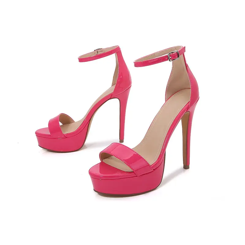 Up-4155r tacón muy alto para mujer, zapatos de fiesta, Stilettos rojos, Sandalias de tacón de 13cm