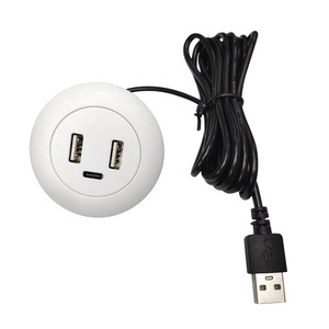 Özel gömülü masaüstü USB A + tip-c şarj aleti kablosu - Product Image 2