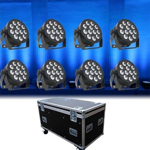 New Arrival 8pcs 12X10W RGBW Remote <strong>Control</strong> Aluminium <strong>Led</strong> Par Light <strong>With</strong> Flight Case - Product Image 1