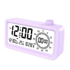 Sveglia LCD digitale con Timer visivo regolabile luminosità calendario temperatura 12/24 ore di visualizzazione conto alla rovescia - Product Image 1