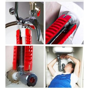 8-in-1 kaymaz mutfak ve banyo tamir aracı Set sıhhi tesisat kanalet anahtarı & lavabo musluğu anahtar dayanıklı alaşım yapılmış - Product Image 5