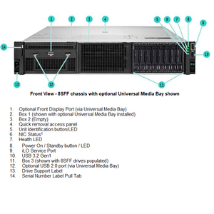 HPE ProLiant DL380 Gen11 8LFF NC CTOサーバーP52532-B21 2UラックフォームファクターXeonプロセッサ付き16/32/64GBメモリオプションストック - Product Image 2