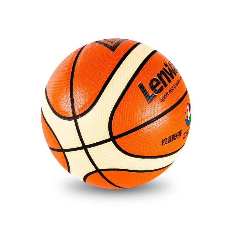 Lenwave official size 4/5/6/7/9 basketball training/game oem pvc/pu/microfiber custom basketball ball with rubber bladder