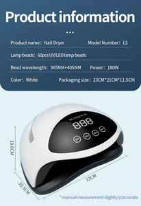 Smart-Curing Nagel lampe: Dual UV/LED-Licht mit LCD-Timer-Display, Infrarot-Sensor & Griff Design für Salon-Anpassung - Product Image 3