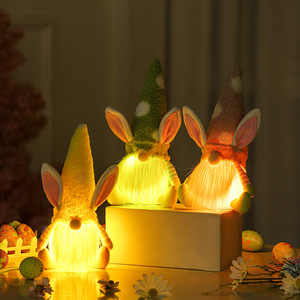 Lighted Easter Gnome Table Decor Glowing <strong>Rudolf</strong> Gnomes with LED Light Battery Operated for Easter Holiday - Product Image 1