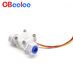 Sensores de flujo de pulso de alta calidad Medidor de flujo de agua de efecto Hall 3-24V 0,3-3.0L/min para dispensador de agua Sensor de flujo de agua