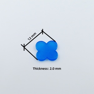 Hot Sale Factory Price Synthetic Gems <strong>Blue</strong> Agate Gemstones Four Leaf Clover Stones for Diy Jewelry - Product Image 4