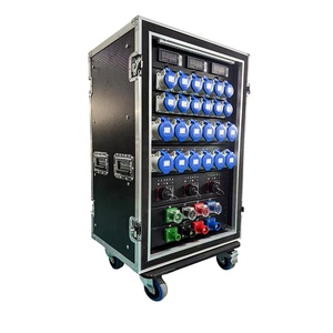 Caja de distribución portátil trifásica 19U 43 Way Caja de distribución de energía para exteriores Diseño personalizado