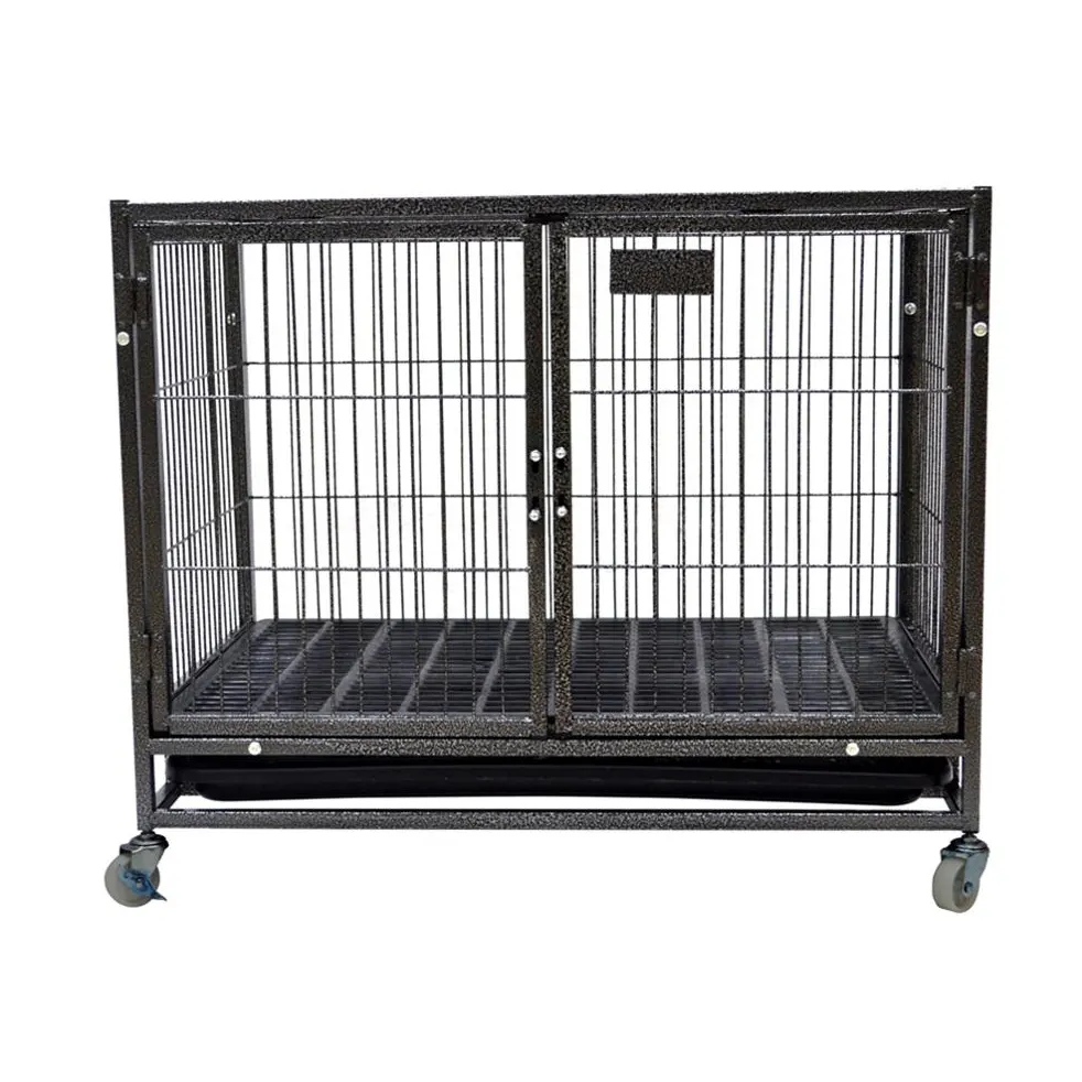 Chenils professionnels en métal pour chiens en fer robuste en acier galvanisé d'extérieur Cages pour chiens de compagnie à grandes courses Cages pour animaux de compagnie Cages pour animaux de compagnie