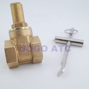 Brass Gate Valve with Lock DN15 1/2 DN20 3/4 DN25 1&quot; Inside the Triangle <strong>Key</strong> Water Pipe Water Meter Front Anti-theft Lock Valve - Product Image 6