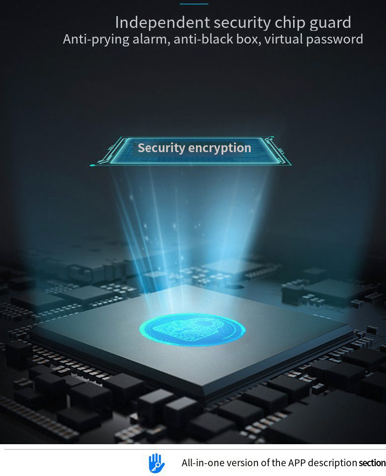 Intelligent door lock small program password lock key wiring-free smart key easy installation password fingerprint key door lock