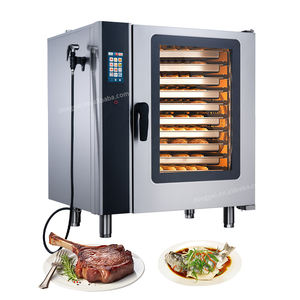 6/10 tepsiler profesyonel elektrikli paslanmaz çelik kombi buhar fırın pişirme ve pişirme fonksiyonları ile restoranlar için - Product Image 1