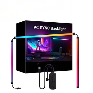 卸売カラフルなRGBスクリーン流れる光コンピュータ雰囲気ランプLEDライトストリップ音声制御付きルーム用 - Product Image 6