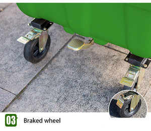 适用于住宅区户外卫生用手推车400L大型垃圾桶收集垃圾 - Product Image 4