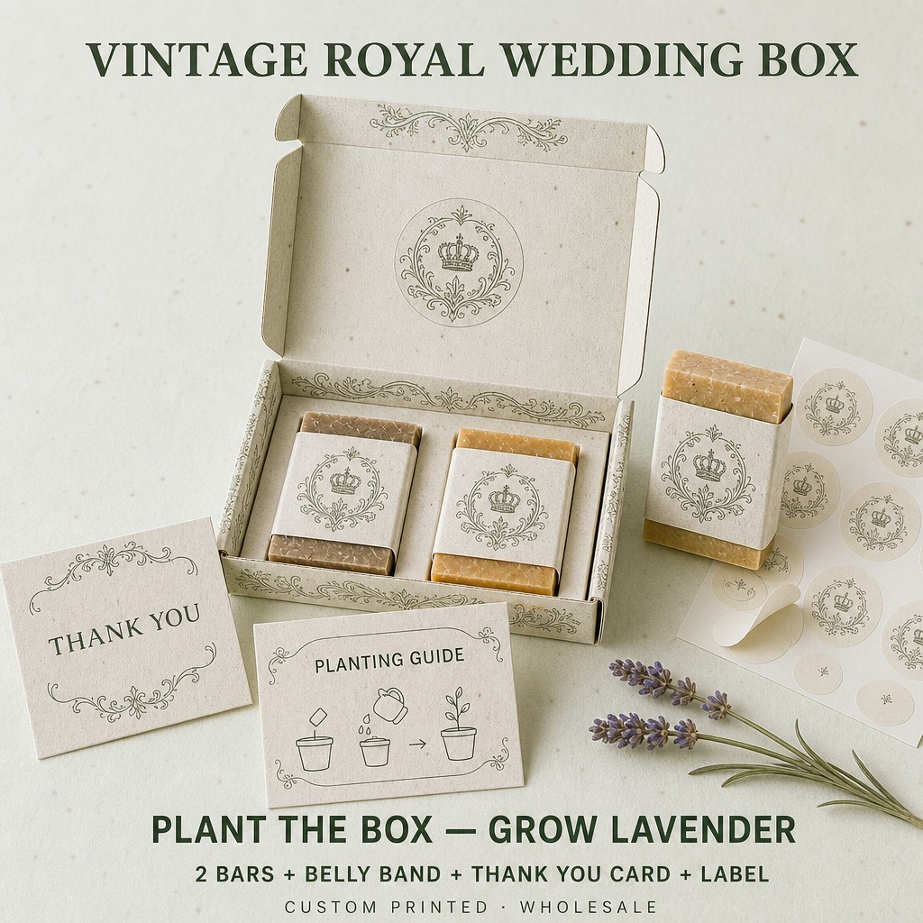 Scatola vintage per matrimonio reale