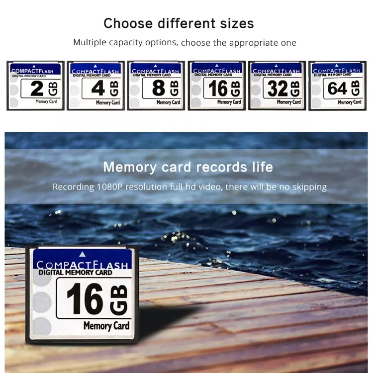 Etiqueta personalizada alta qualidade cartões de memória, barato, compacto, 512mb 2gb 4gb 16gb cf