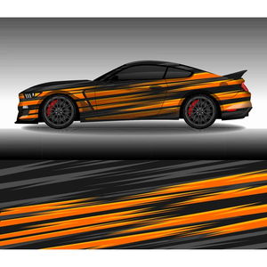 Modern Design Full Wrap Racing Car Sticker Decorative Cut Body Vinyl Wrap Protective Graphic <strong>Decal</strong> with <strong>Red</strong> Color Modern Style - Product Image 3